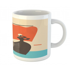 Sailboat with Woman Mug