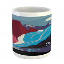 Abstract Mountains and River Mug