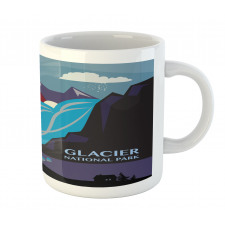 Abstract Mountains and River Mug