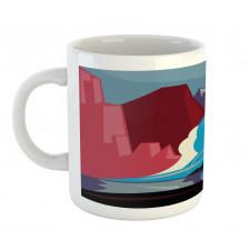 Abstract Mountains and River Mug