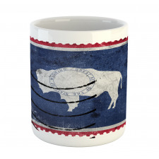 Old Postage Stamp Like Flag Mug