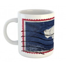 Old Postage Stamp Like Flag Mug