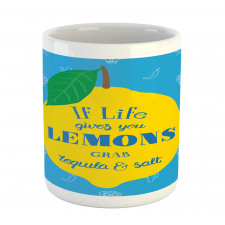 Mexican Words on Lemon Mug