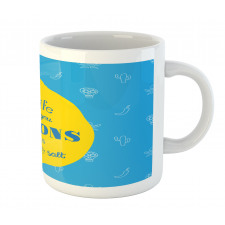 Mexican Words on Lemon Mug