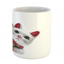 Lucky Cat Neko Waveing Mug