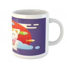 Maneki Neko Coins Fish Mug