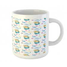 Clouds Maneki Neko Mug