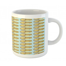 Retro School Bus Pattern Mug