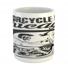 Crazy Skeleton Rider Design Mug