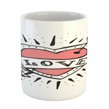 Motifs and Heart Drawing Mug