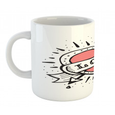 Motifs and Heart Drawing Mug