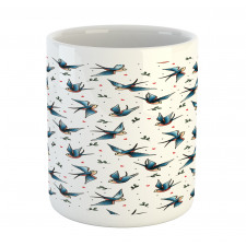 Flying Bird Heart Branch Mug