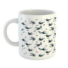 Flying Bird Heart Branch Mug