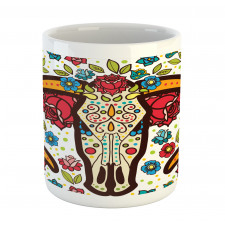 Mexican Folk Animal Skull Mug