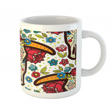 Mexican Folk Animal Skull Mug