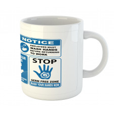 Wash Your Hands Sign Mug