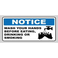 Notice Wash Hands Mug