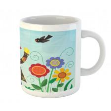 Rustic Scene Bird Friends Mug