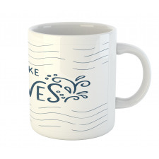 Typography with Splashes Mug