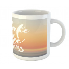 Words on Blurry Sunset Mug