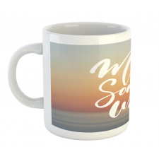 Words on Blurry Sunset Mug