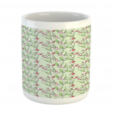 Abstract Tulips Pattern Mug