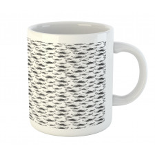 Dotwork Anemone Flowers Mug