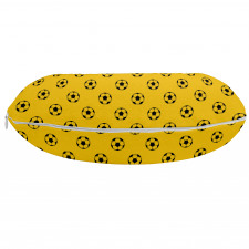 Spor Boyun Yastığı Sarı Fon Üstünde Futbol Topu