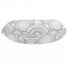 Soyut Boyun Yastığı El Çizimi Spiral Desenli İç İçe Çemberler