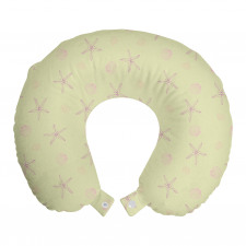 Marin Boyun Yastığı Pastel Tonlarda Kabuklar ve Denizyıldızları
