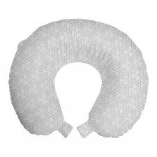 Geometrik Boyun Yastığı Monokromatik Yapboz Parçası Gibi Formlar