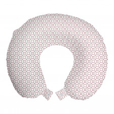 Geometrik Boyun Yastığı Çokgen Beyaz Fonlu Süsleme