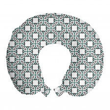 Geometrik Boyun Yastığı Süslemeli Kareler Desenli