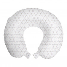 Geometrik Boyun Yastığı Soft Renkte Devamlı Dairesel Yıldız Formu