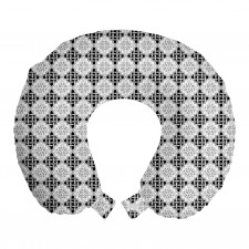Geometrik Boyun Yastığı Siyah Beyaz Kelt Düğüm