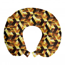 Çizgili Boyun Yastığı Geometrik Mozaik
