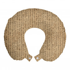 Antik Boyun Yastığı Mısır Hiyeroglif Yazısı Papirüs El Yazması