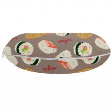 Yemek Boyun Yastığı Sushi İsimleri Yazılı Eğlenceli Duvar Kağıdı