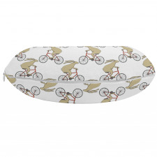 Hayvan Boyun Yastığı Bisiklete Binen Simetrik Tavşan İkonları