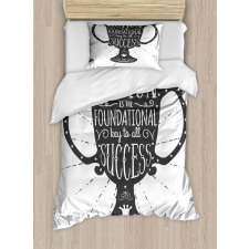 Motivational Saying Trophy Duvet Cover Set