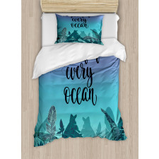 Swim in Every Ocean on Ombre Duvet Cover Set