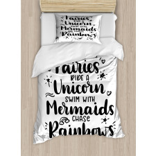 Creatures Phrases Duvet Cover Set