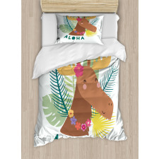 Flourish Happy Moose Aloha Duvet Cover Set