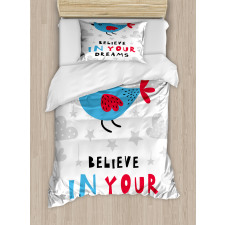 Believe in Your Dreams Bird Duvet Cover Set