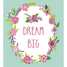 Dream Big in Floral Wreath Duvet Cover Set