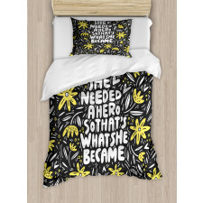 Feminism Flora Lettering Duvet Cover Set