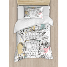 Floral Every Day is a Gift Duvet Cover Set