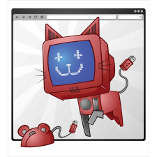 Funny Computer Cat Mouse Duvet Cover Set