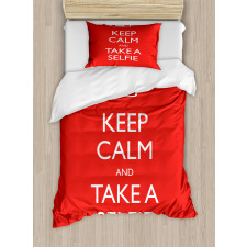 Keep Calm and Take a Selfie Duvet Cover Set