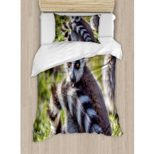 Ring Tailed Funny Expression Duvet Cover Set